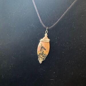 Handcrafted Rhodonite Pendant Necklace